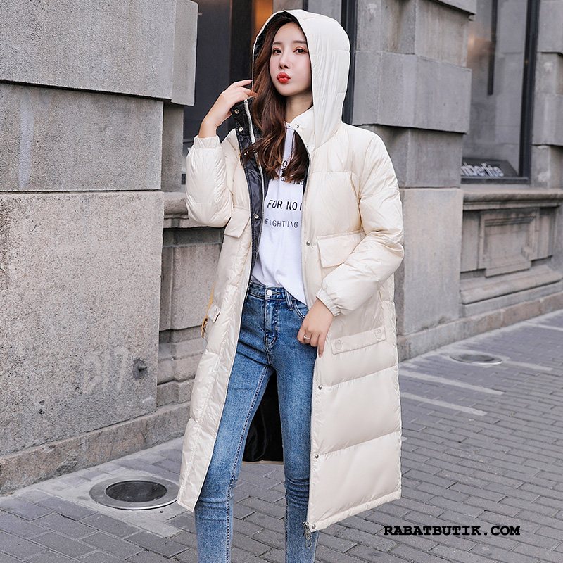 Dunjakker Dame Billige Mode Brede Komfortable Vinter Trend Hvid