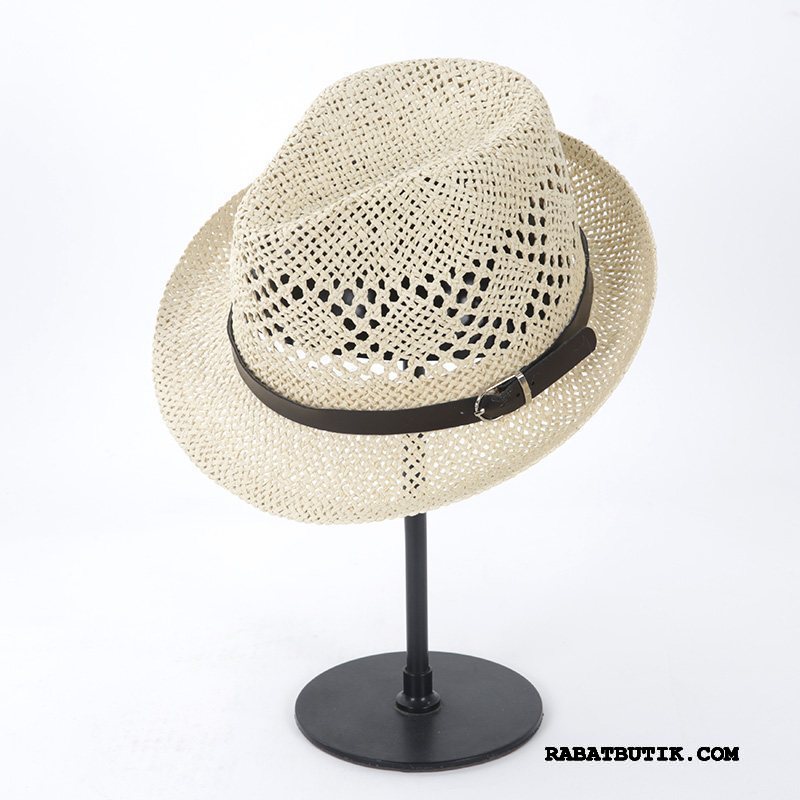 Huer Herre Online Solcreme Strand Solhatte Cowboy Mænd Sand Cyan Beige