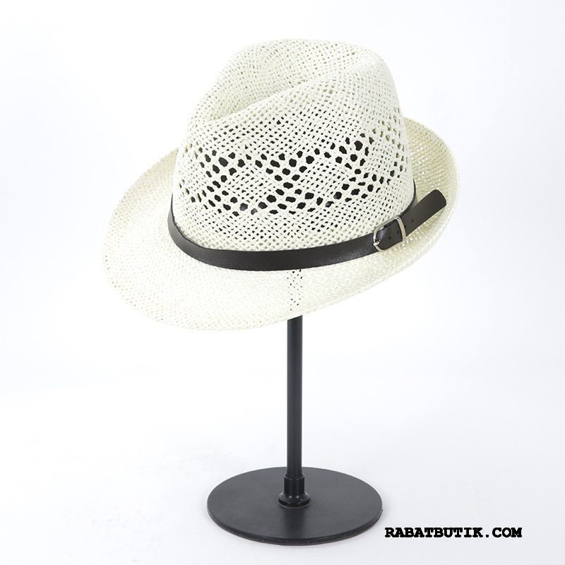 Huer Herre Online Solcreme Strand Solhatte Cowboy Mænd Sand Cyan Beige