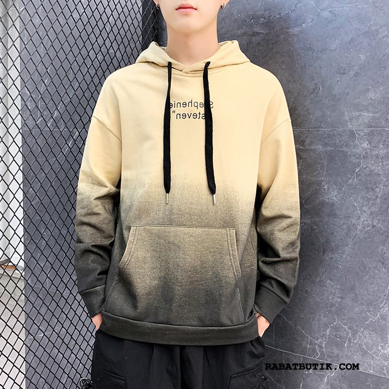 Hættetrøjer Herre Billige Pullover Trendy 2019 Studerende Brede Gradient Farve Grå