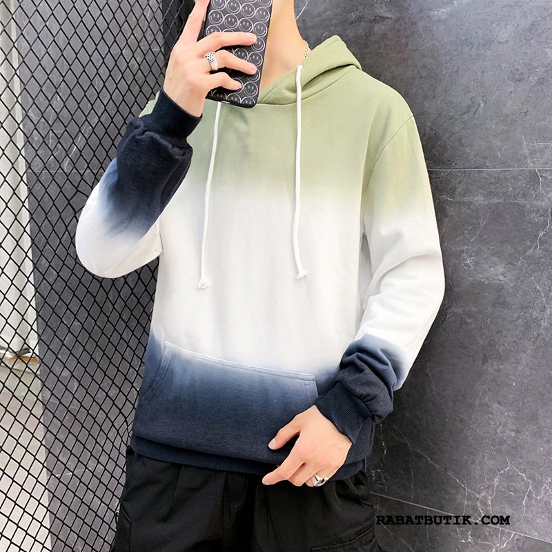 Hættetrøjer Herre Billige Pullover Trendy 2019 Studerende Brede Gradient Farve Grå