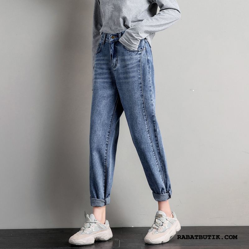 Jeans Dame Billig Brede Kvinder Cowboybukser Jeans 2019 Forår Lyse Blå