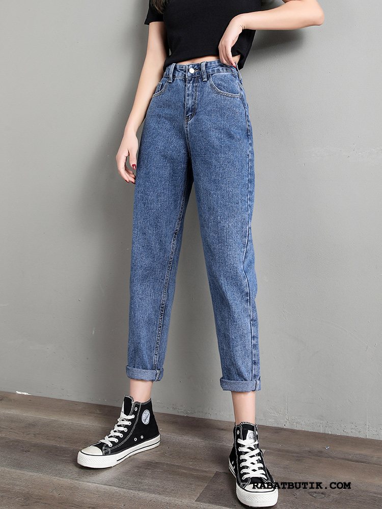 Jeans Dame Billige Ny Bukser Cowboybukser Jeans Tynde Sommer Blå