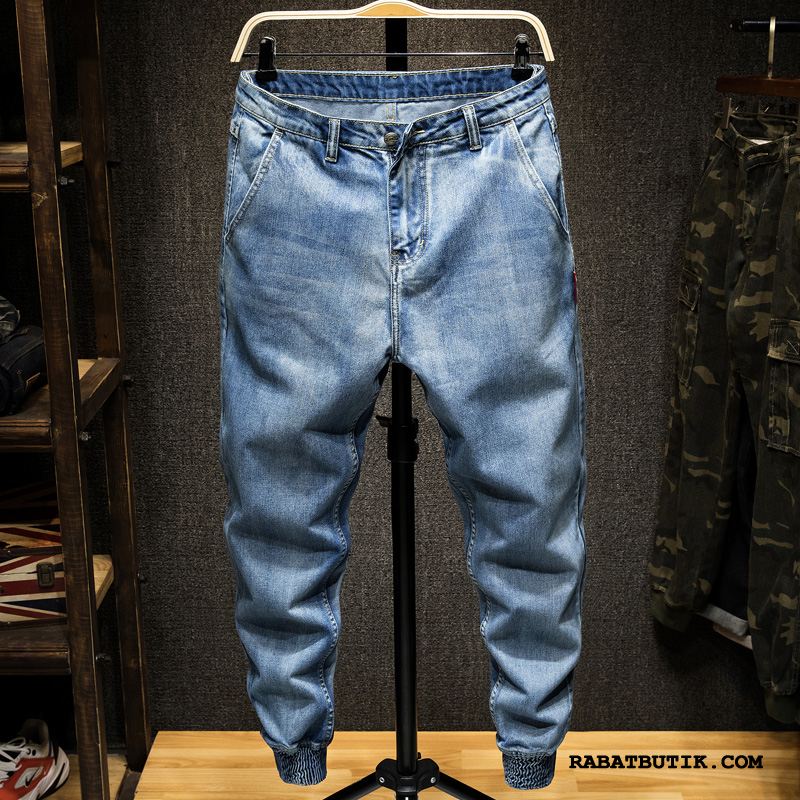 Jeans Herre Billige Fritids Harlan Mænd Trendy Store Størrelser Sort Lyse