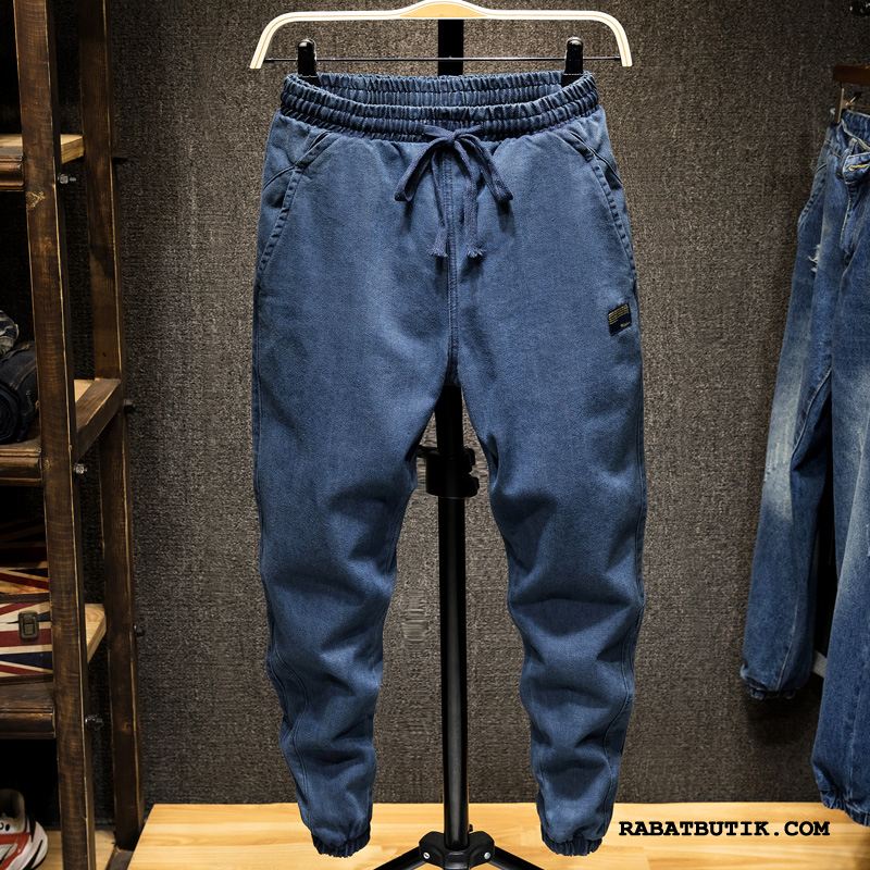 Jeans Herre Billige Fritids Harlan Mænd Trendy Store Størrelser Sort Lyse