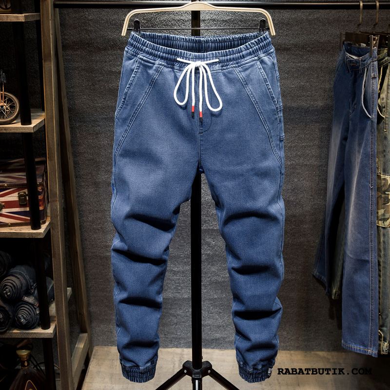 Jeans Herre Billige Fritids Harlan Mænd Trendy Store Størrelser Sort Lyse