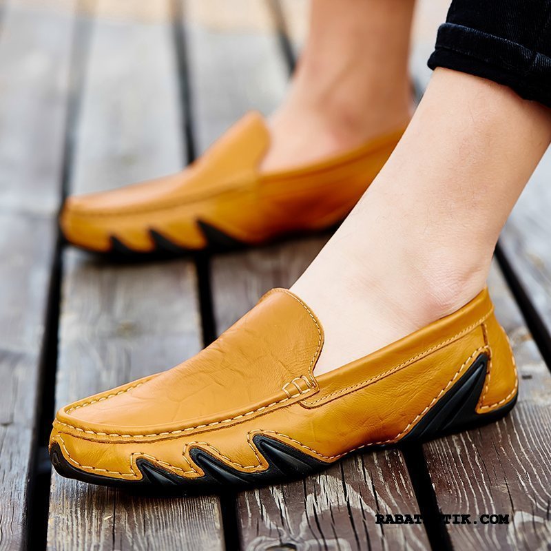 Mokassiner Herre Billige Casual Fritids 2019 Trend Mokkasin Slip On Blå