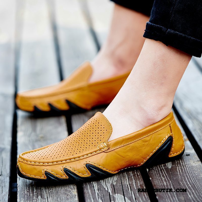 Mokassiner Herre Billige Casual Fritids 2019 Trend Mokkasin Slip On Blå