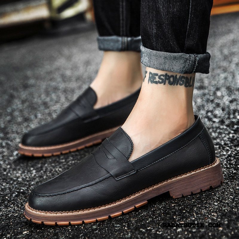 Mokassiner Herre På Udsalg Trend Slip On Alt Matcher Britisk Casual Fritids Brun