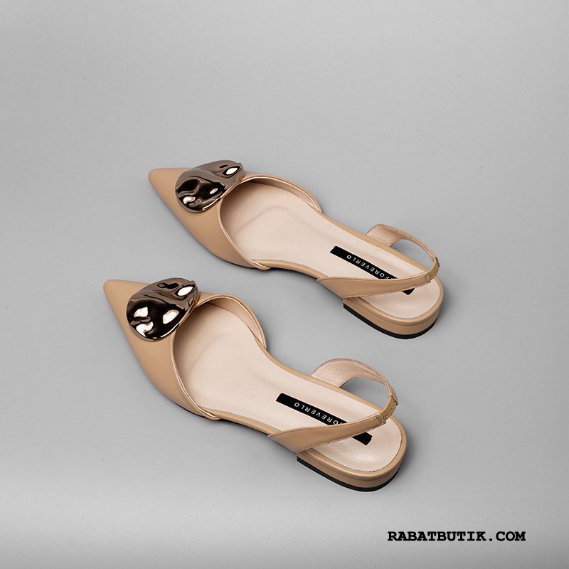 Sandaler Dame Billige Sommer Kvinder Trend Elastisk Overtøj Beige