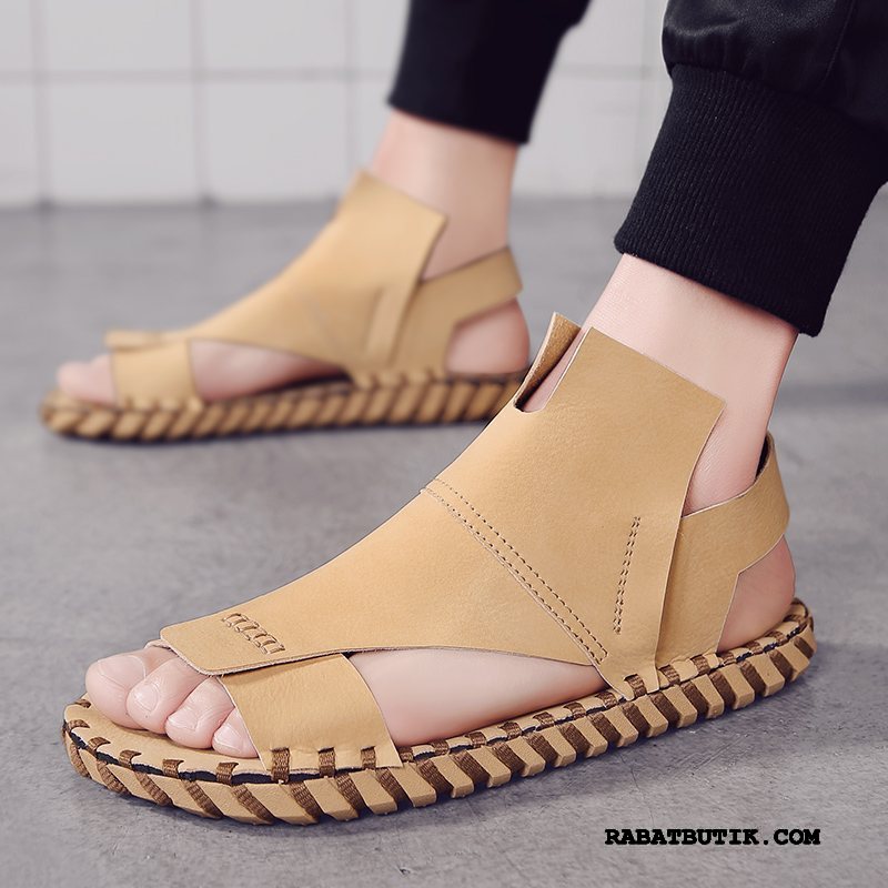 Sandaler Herre Billige 2019 Trend Sommer Mænd Casual Fritids Gul Sand