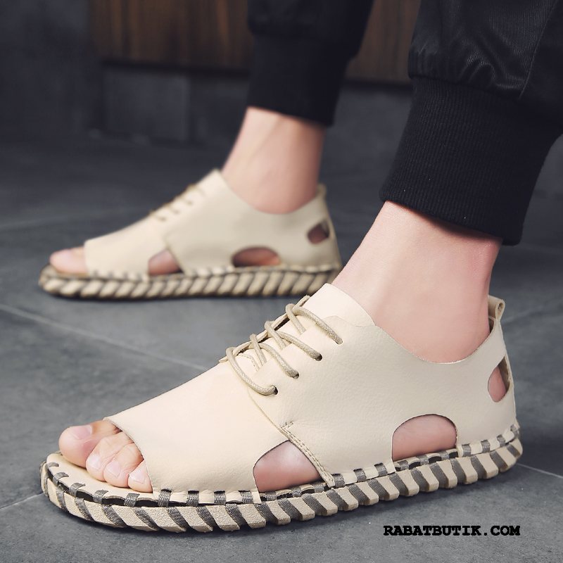 Sandaler Herre Billige 2019 Trend Sommer Mænd Casual Fritids Gul Sand