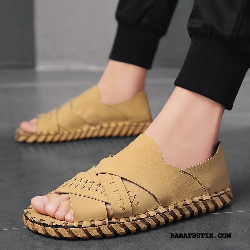 Sandaler Herre Billige 2019 Trend Sommer Mænd Casual Fritids Gul Sand