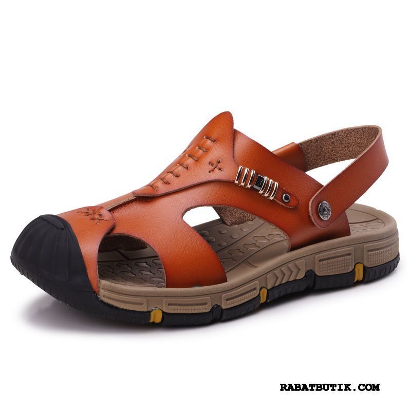 Sandaler Herre Tilbud Casual Fritids Udendørs Køre Sport Sommer Gul Sand