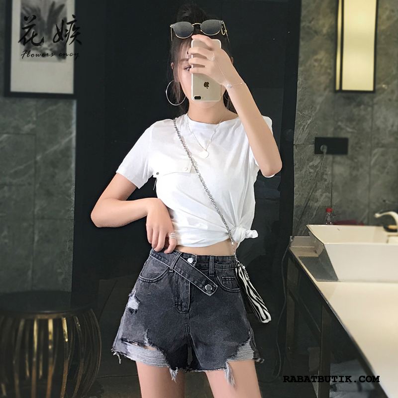 Shorts Dame Udsalg Tynde 2019 Kvinder Denim Trend Blå