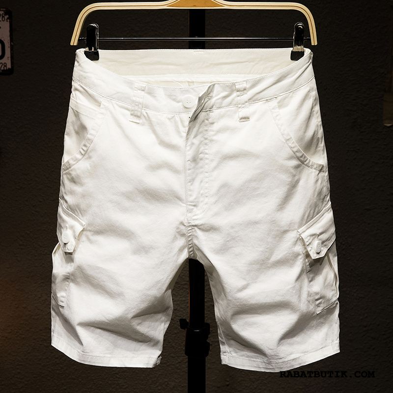 Shorts Herre Billig Trendy Cargo Mænd Fritids Sommer Hvid