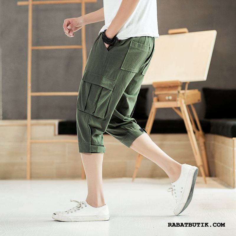 Shorts Herre Billig Tynde Capri Bukser Brede Casual Bukser Trendy Khaki