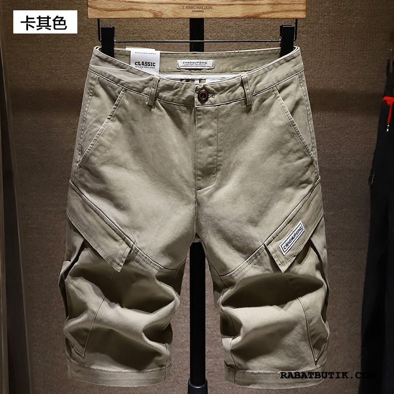 Shorts Herre Butik Vintage Cargo Fritids Mænd Trendy Khaki