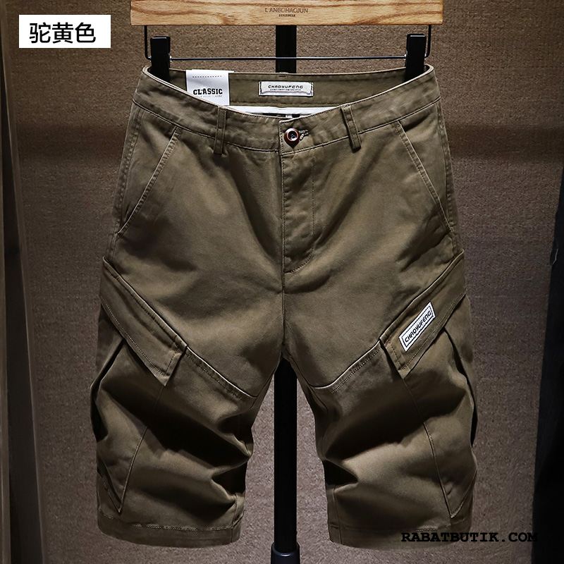 Shorts Herre Butik Vintage Cargo Fritids Mænd Trendy Khaki