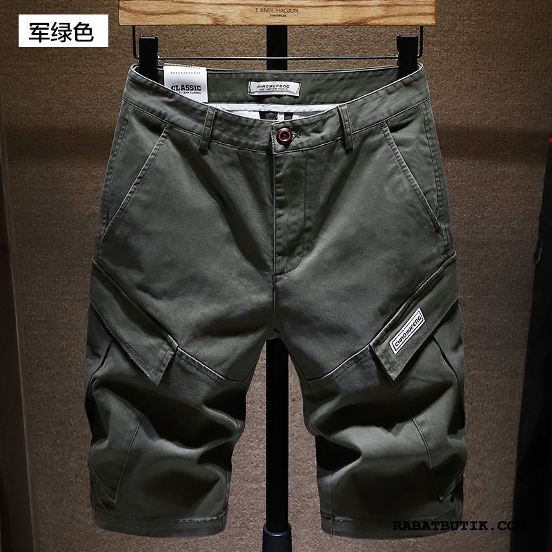 Shorts Herre Butik Vintage Cargo Fritids Mænd Trendy Khaki