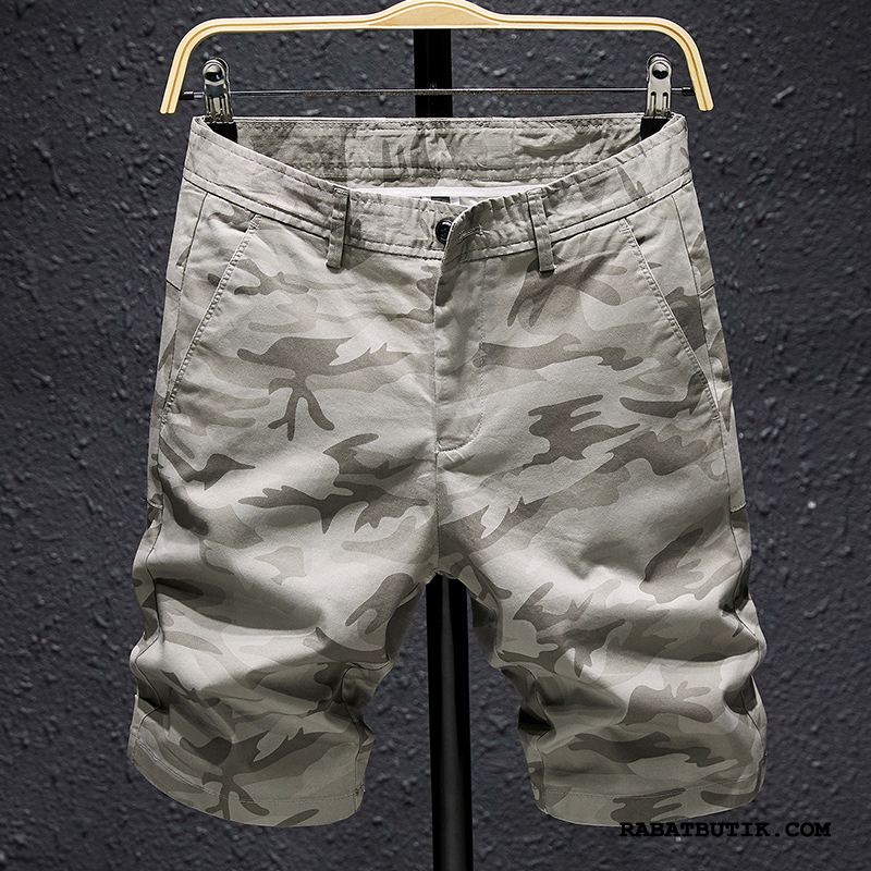 Shorts Herre Køb Brede Trend Mænd Trendy Tynde Camouflage Grå