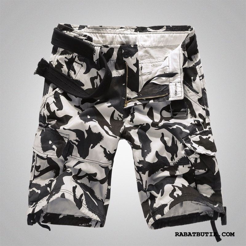 Shorts Herre Rabat Trend Mænd Fritids Lige Brede Camouflage Sand Sort