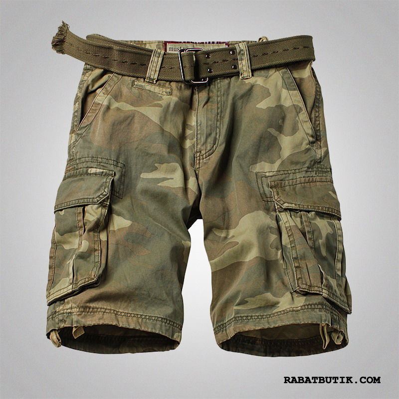 Shorts Herre Rabat Trend Mænd Fritids Lige Brede Camouflage Sand Sort