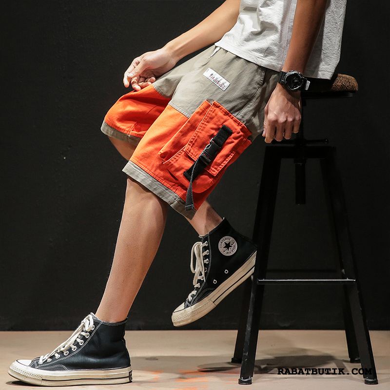 Shorts Herre Salg Fede Brede Store Størrelser Trendy Cargo Rød Orange