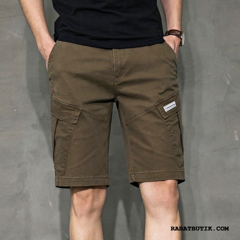 Shorts Herre Salg Fritids Trend Cargo Sommer Bomuld Khaki