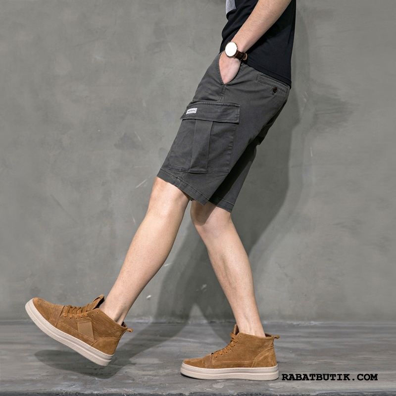 Shorts Herre Salg Fritids Trend Cargo Sommer Bomuld Khaki