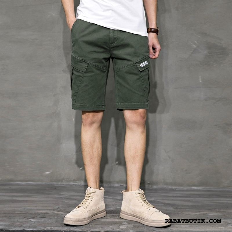 Shorts Herre Salg Fritids Trend Cargo Sommer Bomuld Khaki