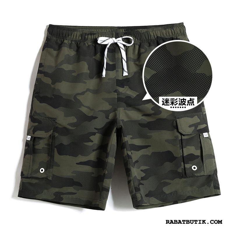 Shorts Herre Tilbud Sport Trendy Brede Cargo Bukser Fritids Himmelblå Camouflage Ren Sand