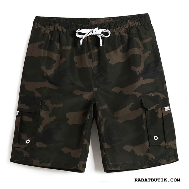 Shorts Herre Tilbud Sport Trendy Brede Cargo Bukser Fritids Himmelblå Camouflage Ren Sand