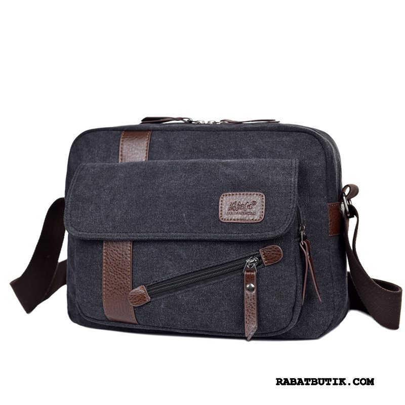 Skuldertasker Herre Butik Casual Trend Skoletaske Messenger Taske Business Sort