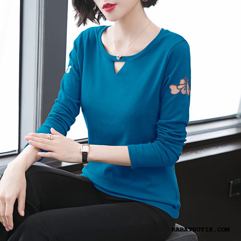 T-shirts Dame Billige Kvinder Ny Bomuld Store Størrelser Mode Blå