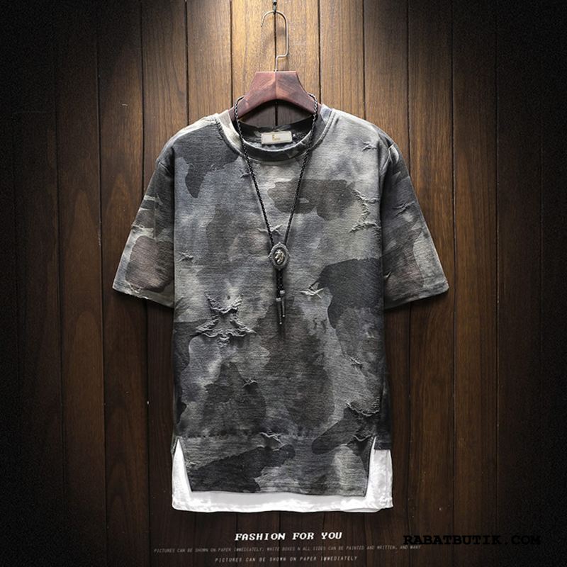 T-shirts Herre Billige Jakke Mænd Sommer Trend Halv Ærme Camouflage Lyse