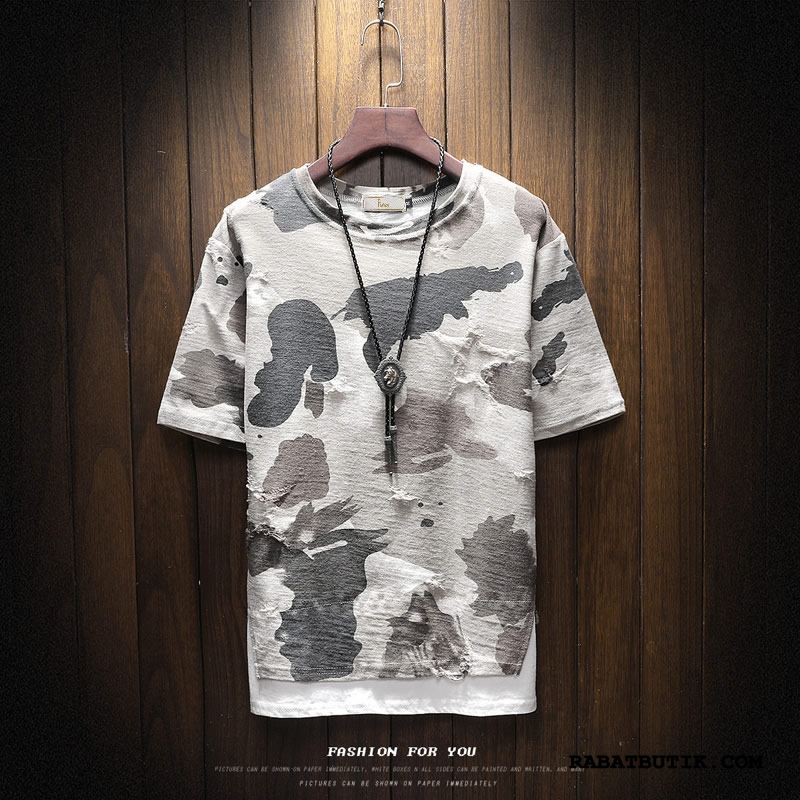 T-shirts Herre Billige Jakke Mænd Sommer Trend Halv Ærme Camouflage Lyse