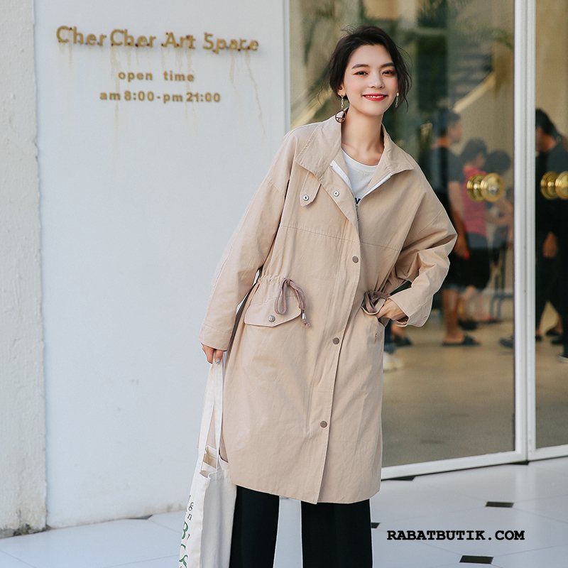 Trenchcoat Dame Billige Fritids Frakke Ny 2019 Kvinder Khaki