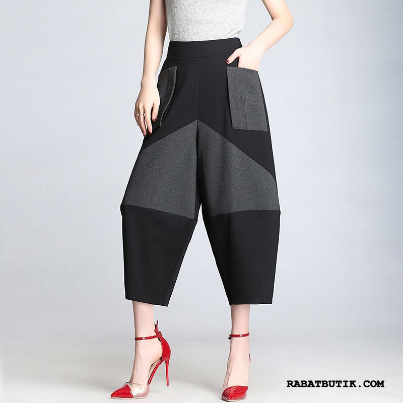 Bukser Dame Billige Hip-hop Brede Sommer Capri Bukser Fritids Sort Bukser Dame Billige Hip-hop Brede Sommer Capri Bukser Fritids Sort