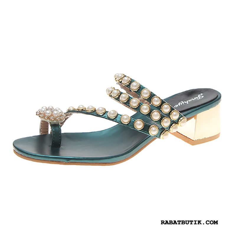 Klipklappere Dame Billige Sommer Overtøj 2019 Kvinde Sandaler Rød Grøn Klipklappere Dame Billige Sommer Overtøj 2019 Kvinde Sandaler Rød Grøn