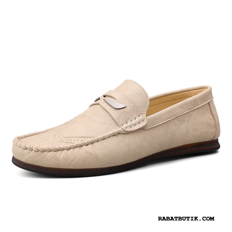 Mokassiner Herre Rabat Casual Fritids Trend Hyttesko Lædersko Slip On Sand