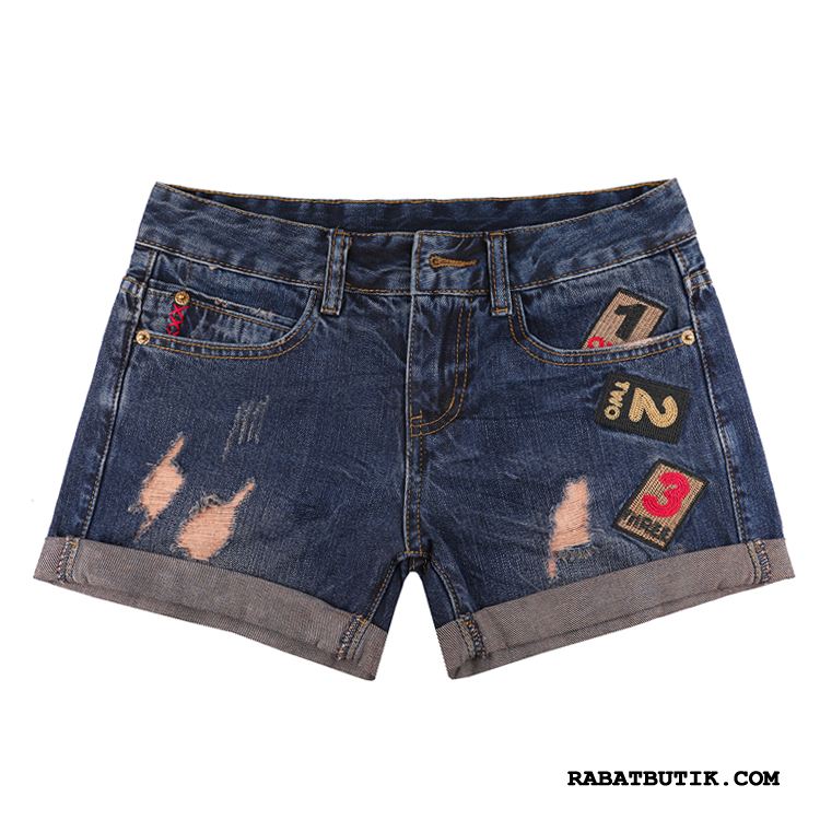 Shorts Dame Billige Sommer Denim Høj Talje 2019 Brede Blå