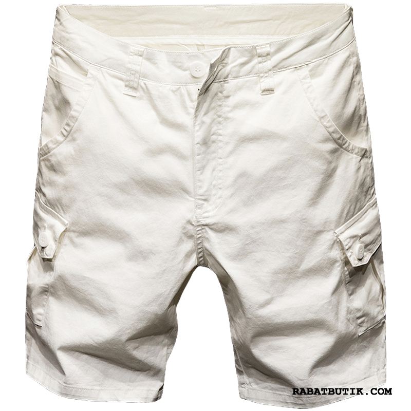 Shorts Herre Billig Trendy Cargo Mænd Fritids Sommer Hvid