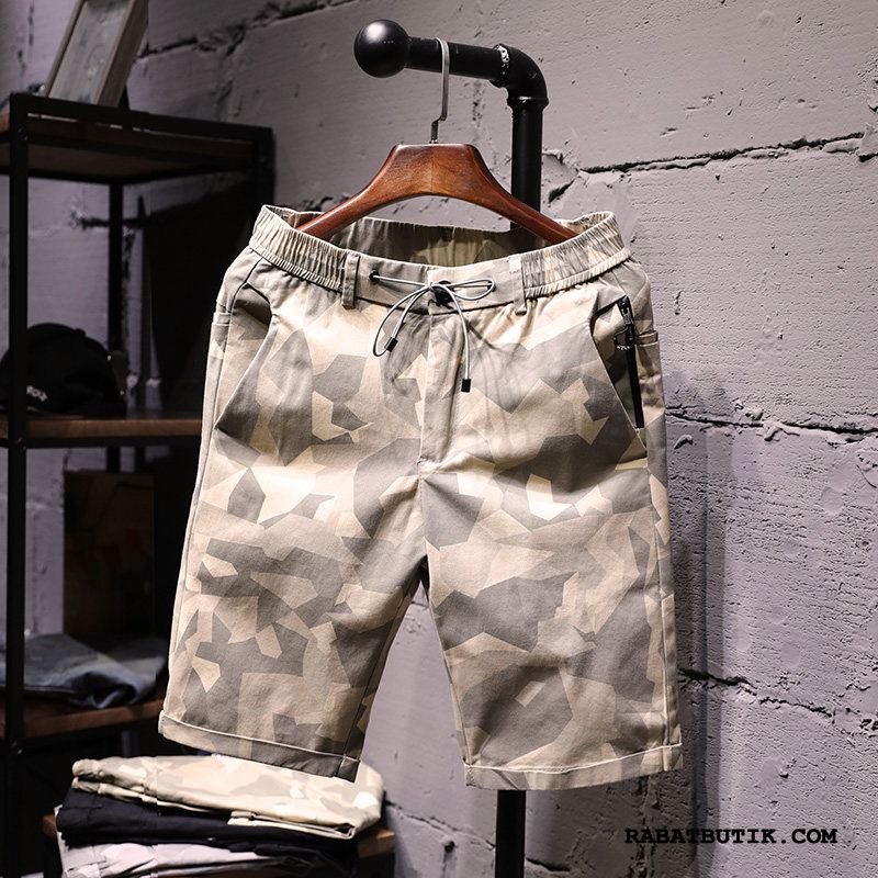 Shorts Herre Billige Capri Bukser Brede Sport Fritids Sommer Camouflage Khaki Sand