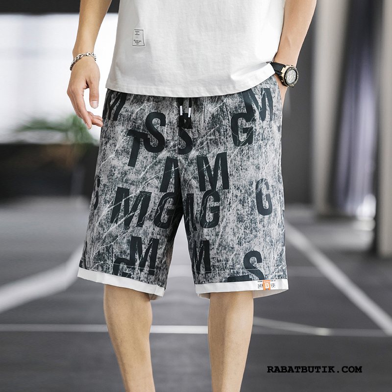 Shorts Herre Billige Ny Trend Fritids Brede Mænd Camouflage Grå