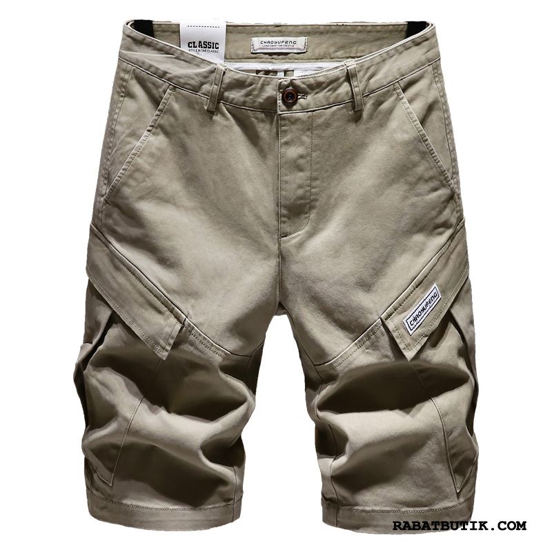 Shorts Herre Butik Vintage Cargo Fritids Mænd Trendy Khaki