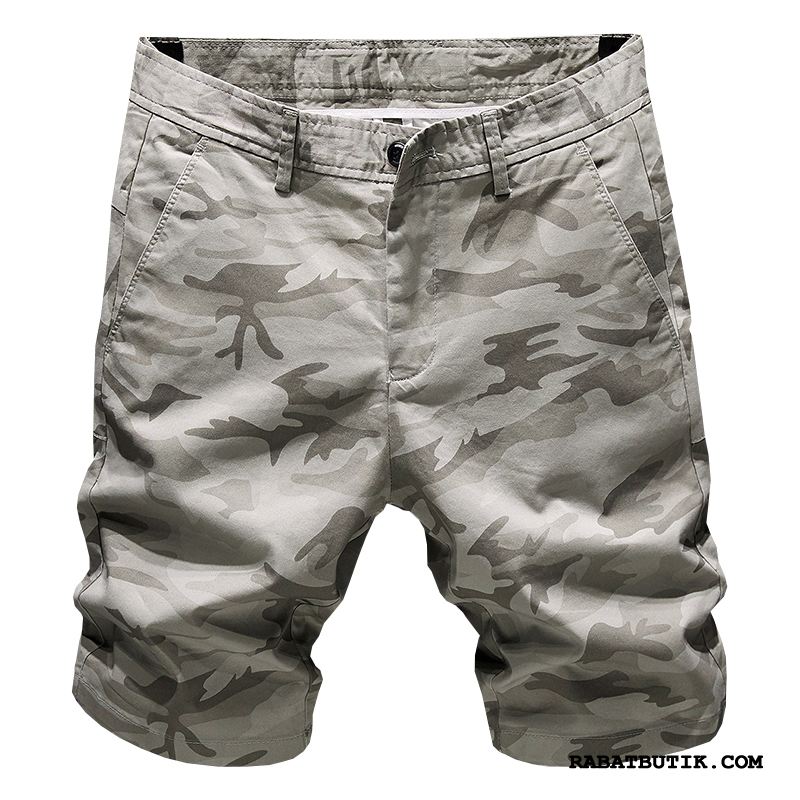 Shorts Herre Køb Brede Trend Mænd Trendy Tynde Camouflage Grå