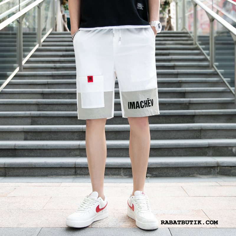 Shorts Herre Rabat Bukser Store Størrelser Trend Slim Fit Sommer Hvid