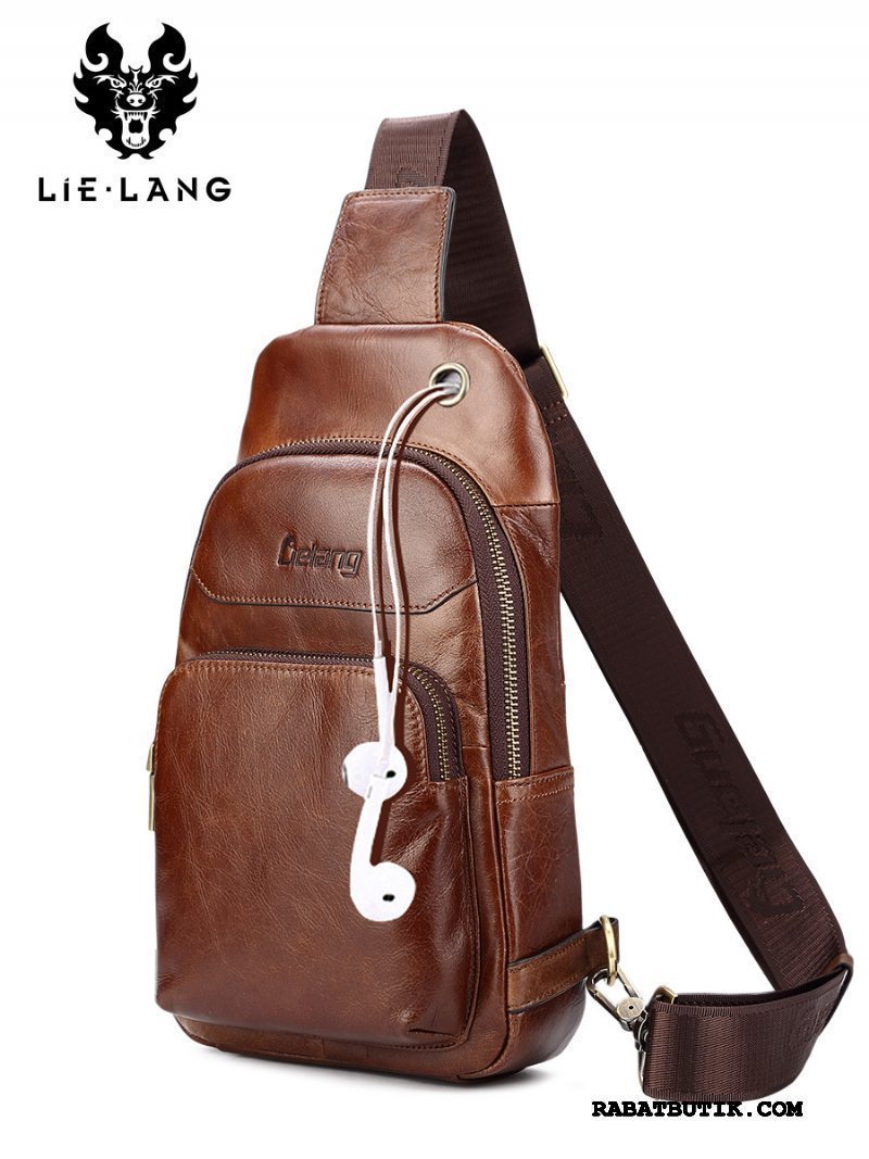 Skuldertasker Herre Billig Casual Messenger Taske Læder Trend Ægte Læder Brun Skuldertasker Herre Billig Casual Messenger Taske Læder Trend Ægte Læder Brun