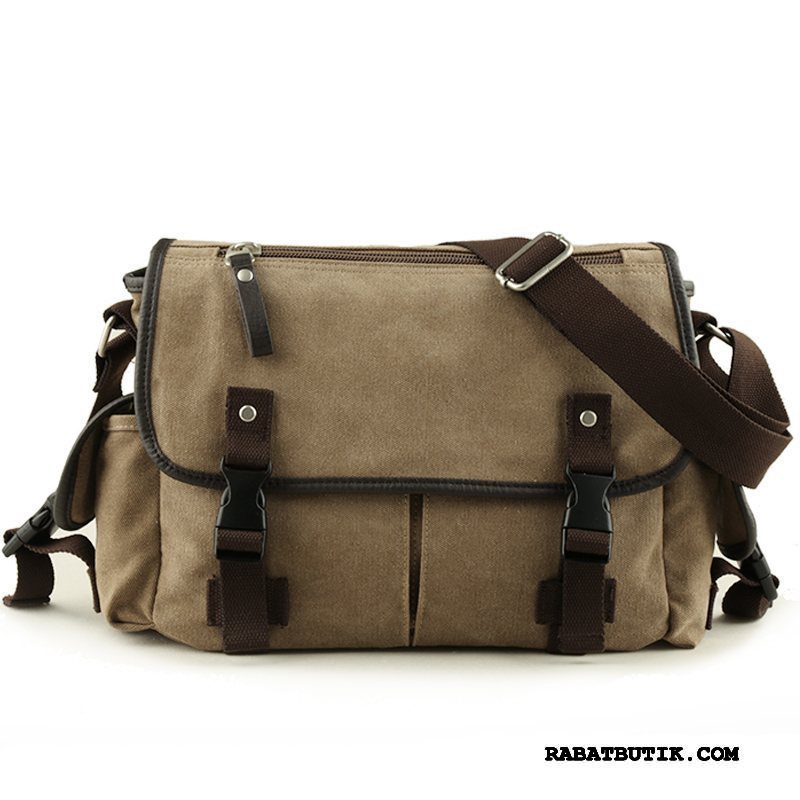 Herre Rejse Skoletaske Messenger Taske Casual Khaki